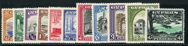 Cyprus 1934 SG.133-143 M/M