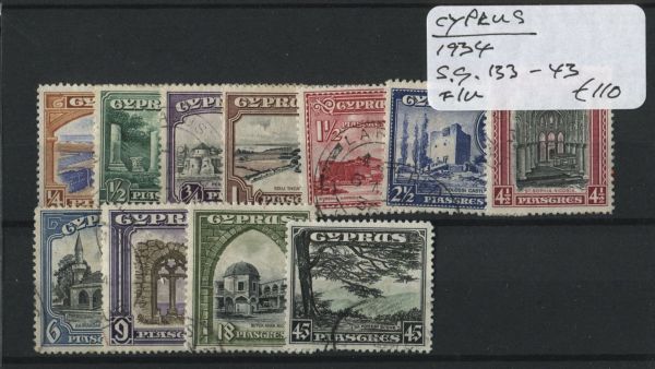 Cyprus 1934 SG.133-43 F/U