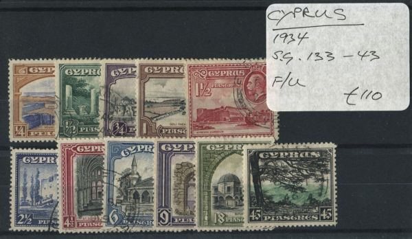 Cyprus 1934 SG.133-43 F/U (Lot 2)