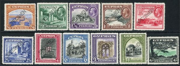 Cyprus 1934 SG.133s-143s M/M