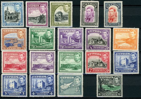 Cyprus 1938-1951 SG.151-163 M/M