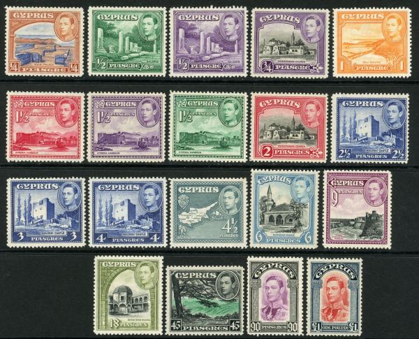 Cyprus 1938-51 SG.151-163 M/M (1)