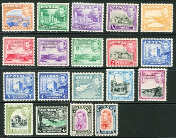 Cyprus 1938-51 SG.151-163 M/M