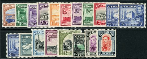 Cyprus 1938-51 SG.151-163 M/M (3)