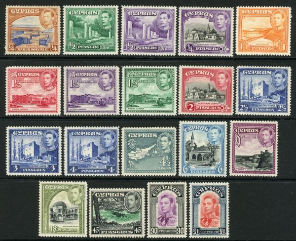 Cyprus 1938-51 SG.151-163 M/M (2)