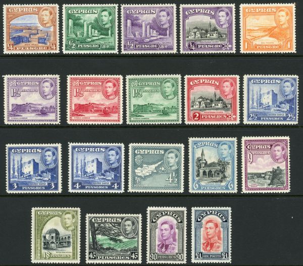 Cyprus 1938 SG.151-163 M/M