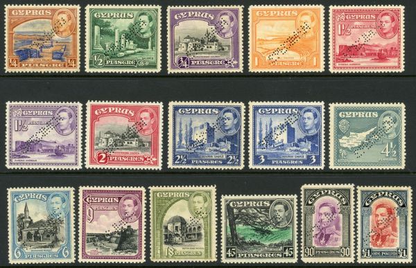 Cyprus 1938 SG.151s-163s M/M