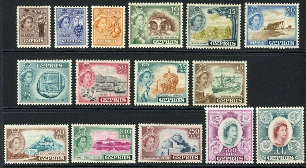 Cyprus 1955 SG.173-187 U/M