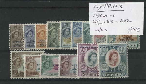 Cyprus 1960 SG.188-202 U/M