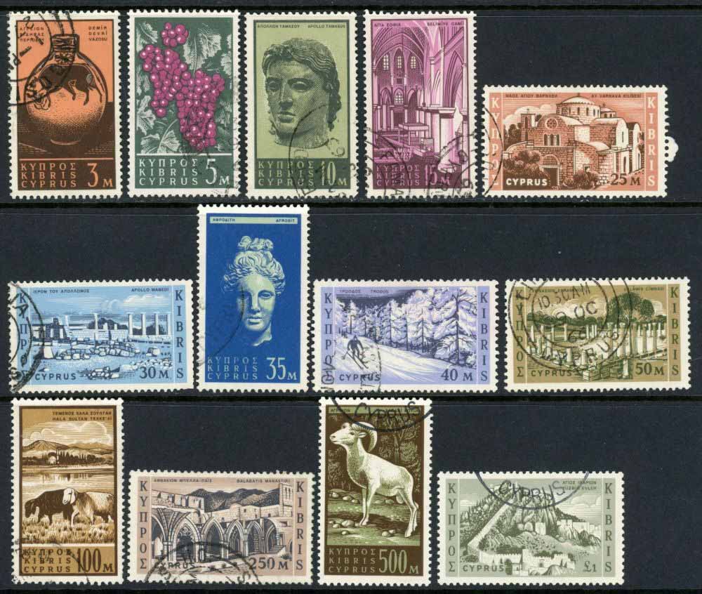 Cyprus 1962 SG.211-223 F/U