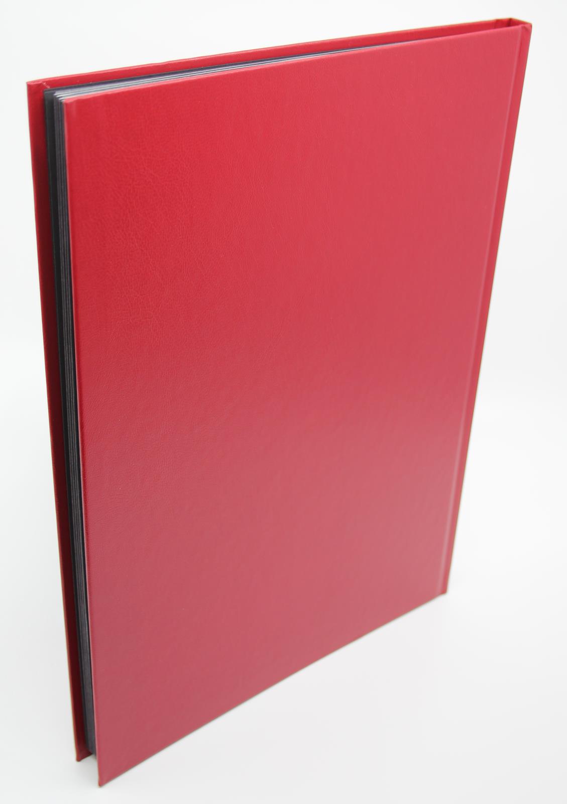 SG STANDARD Black Page Stockbook, A4, 8/16 Page, Red Cover