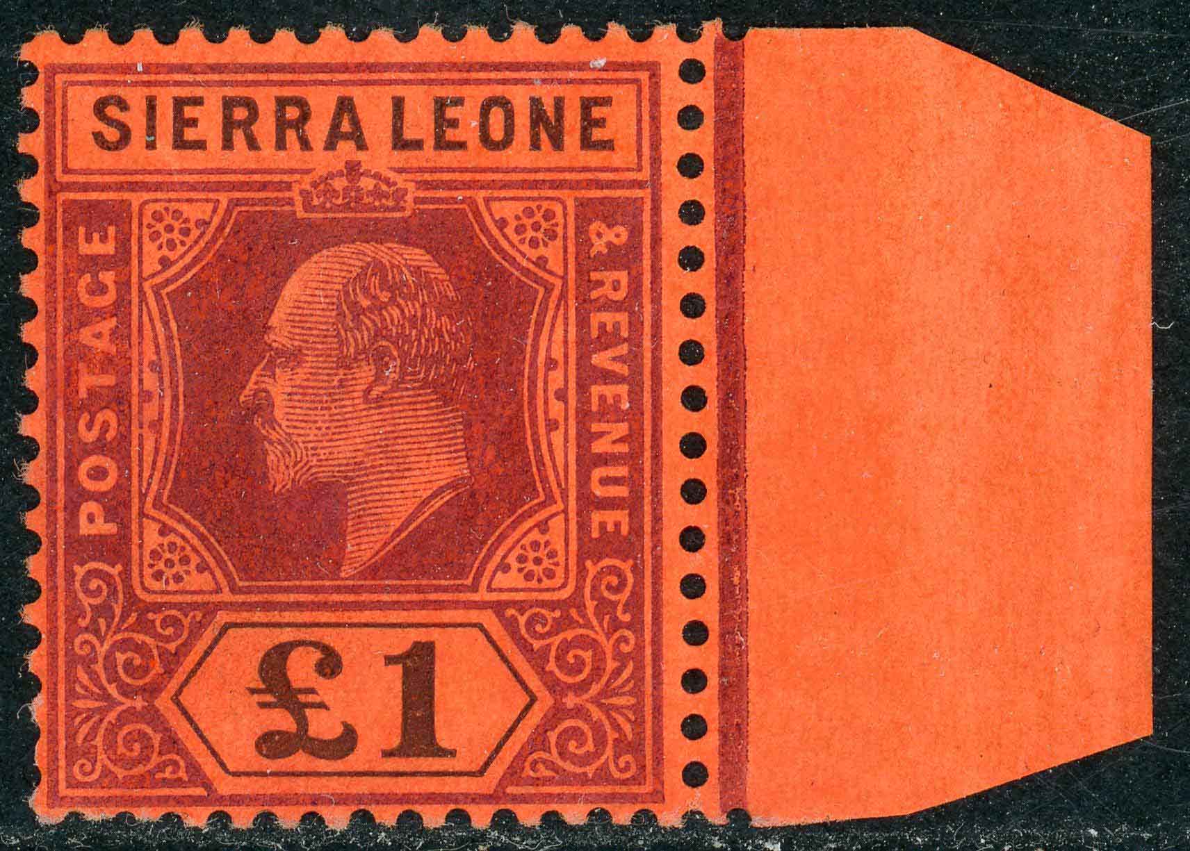 Sierra Leone 1907-12 SG.111 U/M (mounted in margin)