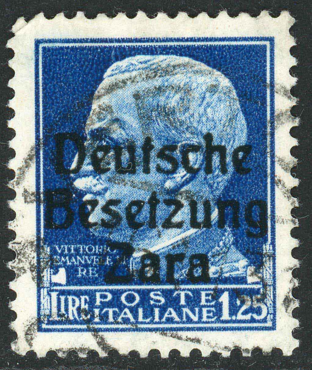 German Occupation of Yugoslavia / Zara 1943 SG.10 F/U