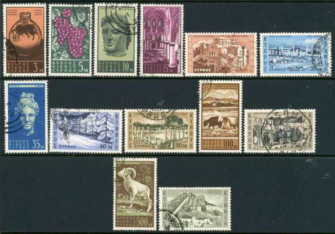 Cyprus 1962 SG.211-223 F/U