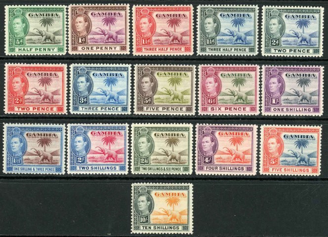 Gambia 1938-46 SG.150-161 M/M