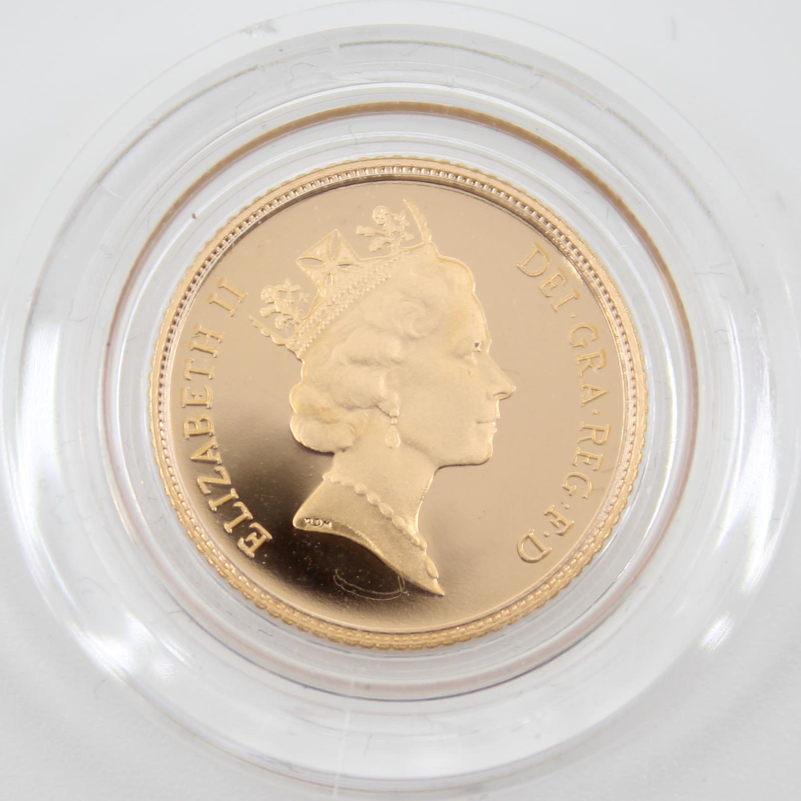 UK 1988 Gold Proof Collection St. George Reverse