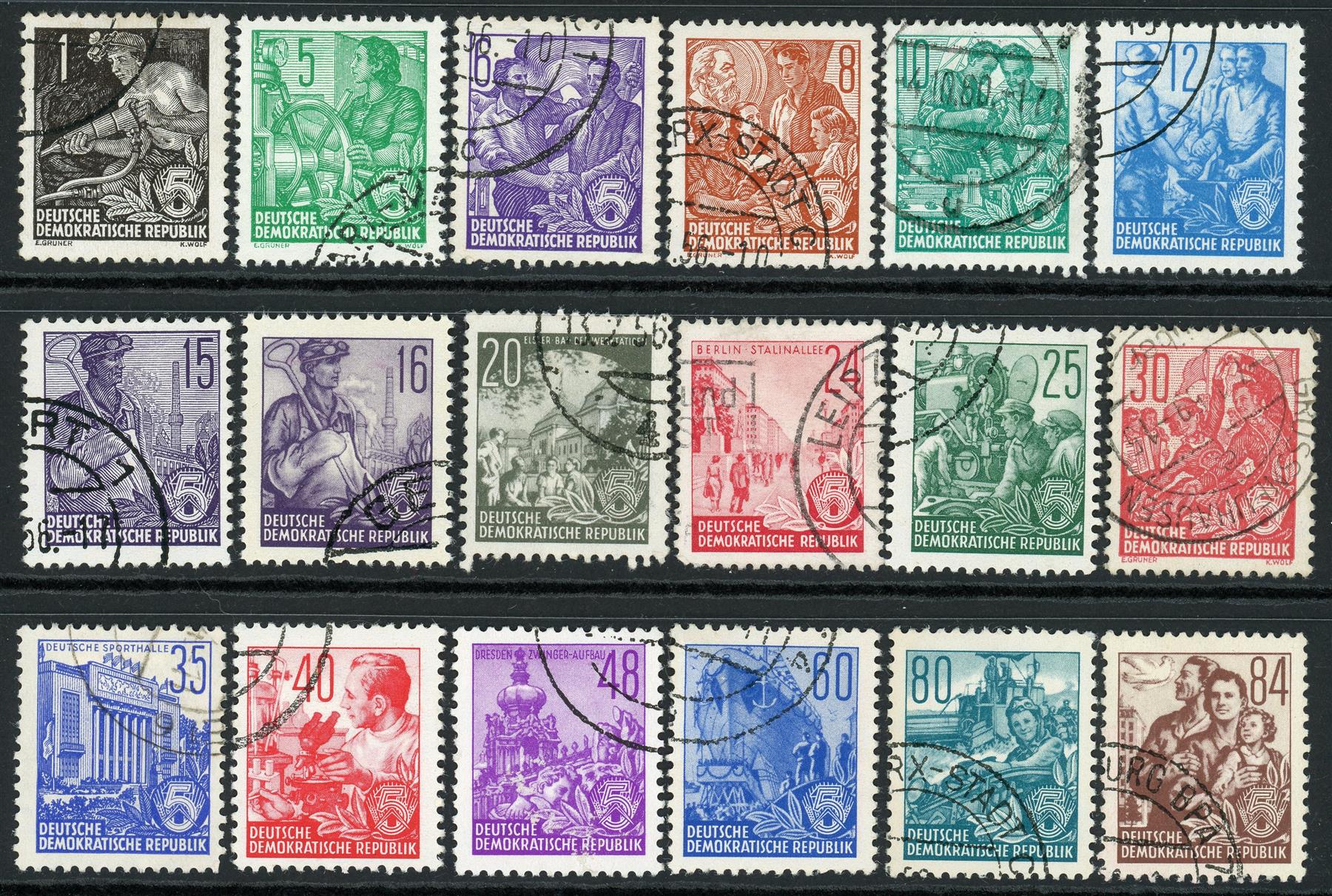 Germany / East 1953 SG.E120-E137 F/U