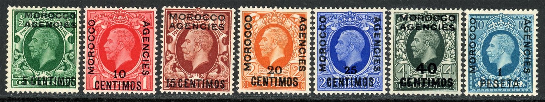 Morocco Agencies 1935-37 SG.153-159 M/M