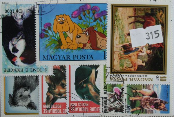 Dogs 25 Stamps (315)