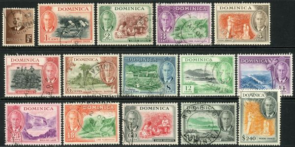 Dominica 1951 SG.120-134 F/U