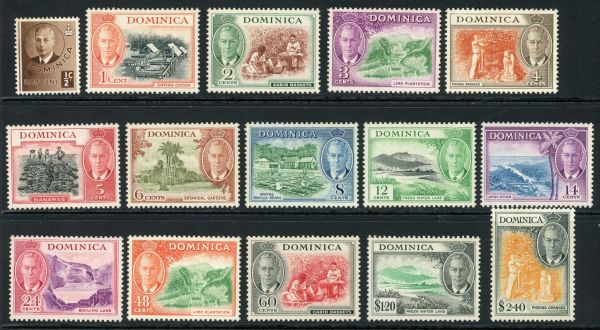 Dominica 1951 SG.120-134 M/M