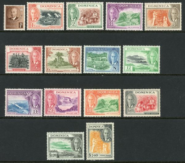 Dominica 1951 SG.120-134 U/M