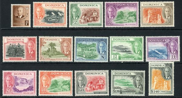 Dominica 1951 SG.120-134 U/M