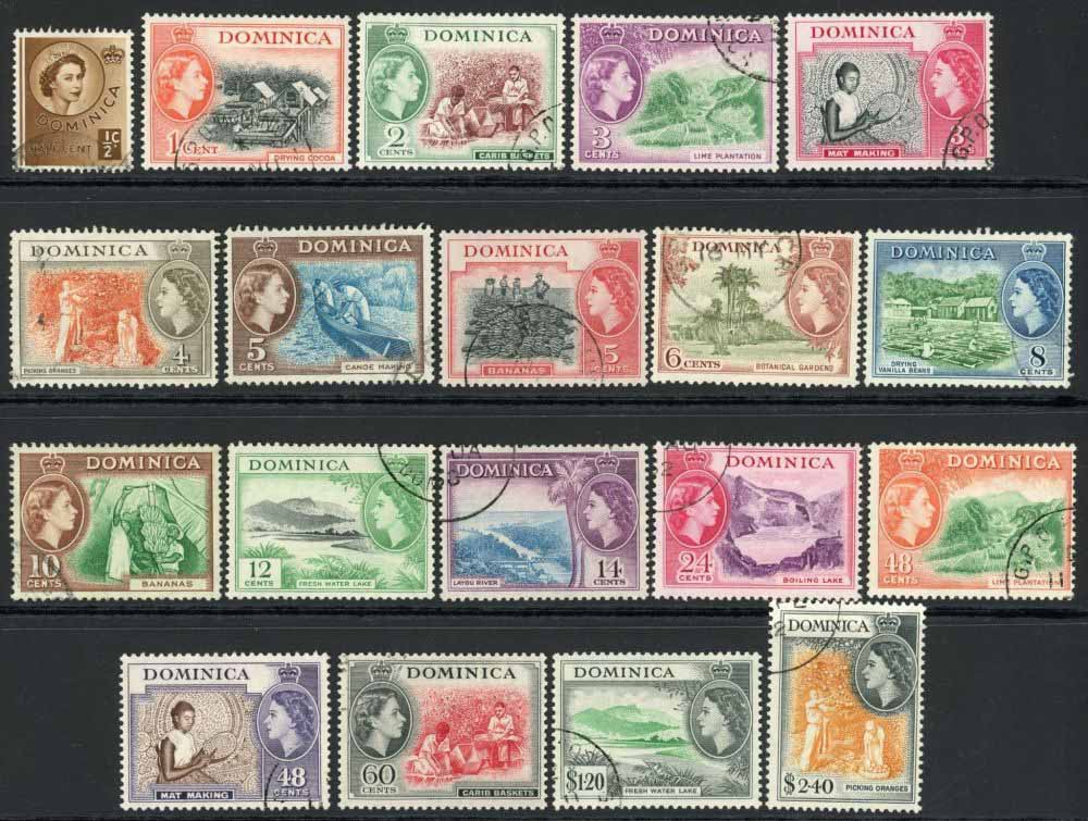 Dominica 1954-62 SG.140-158 F/U