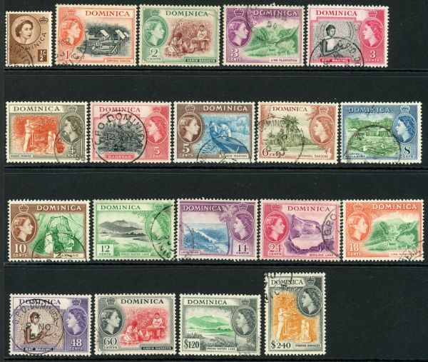 Dominica 1954-62 SG.140-158 F/U (1)