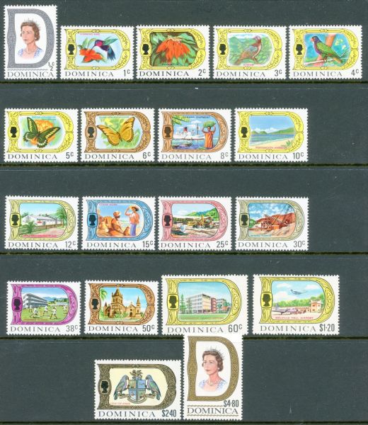 Dominica 1969-72 SG.272-290 U/M