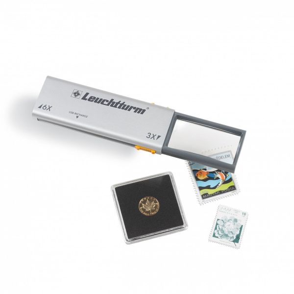 DUPLEX LED slide-out magnifier 3X, 6X