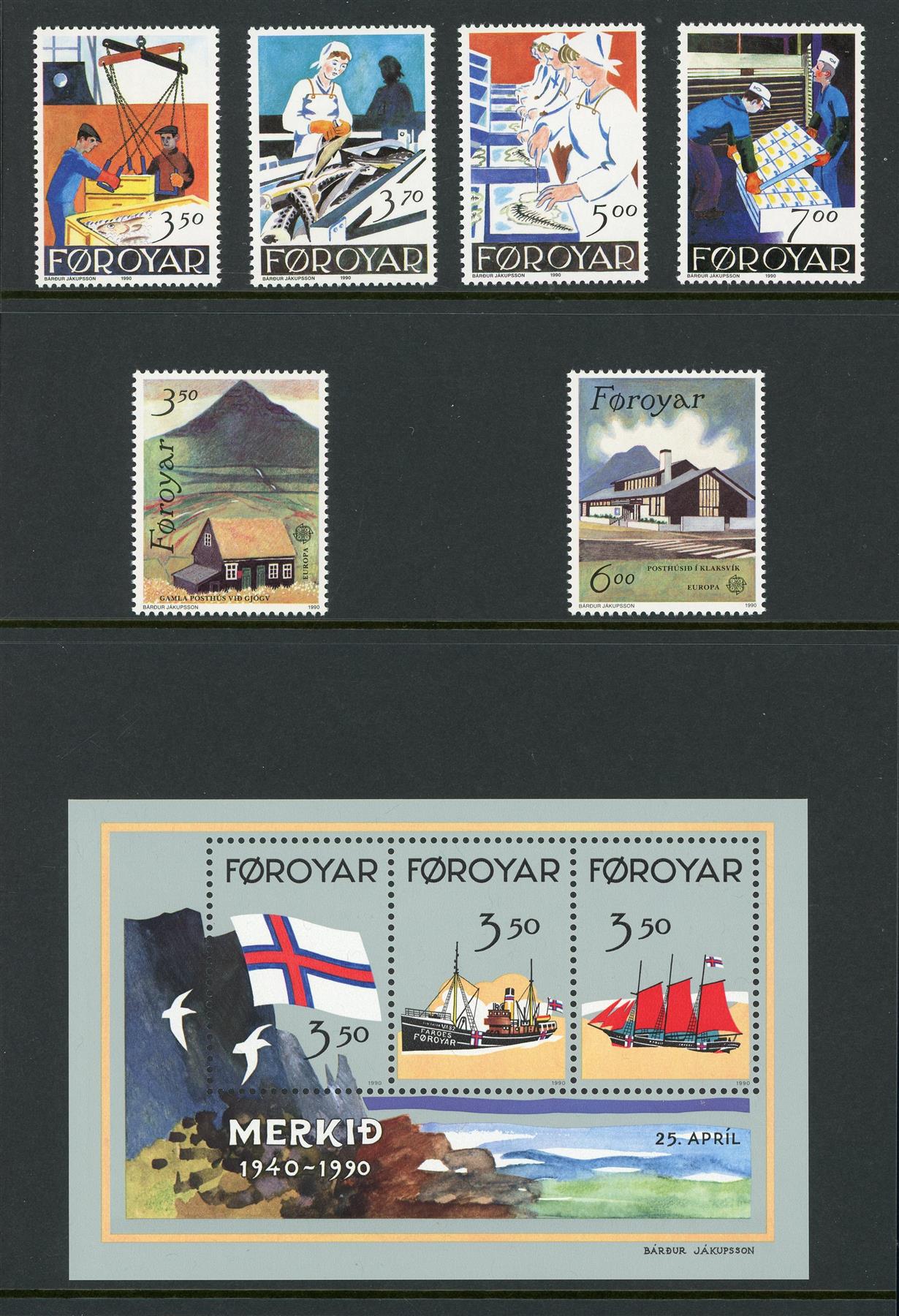 Faroe Islands 1990 Collectors Pack