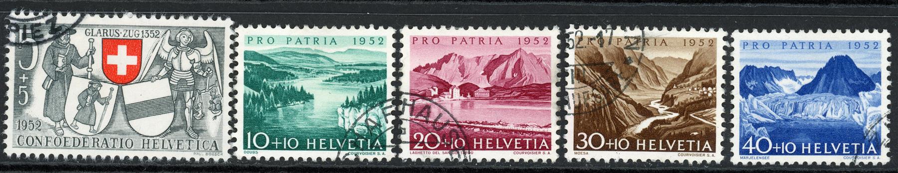 Switzerland 1952 SG.536-540 F/U