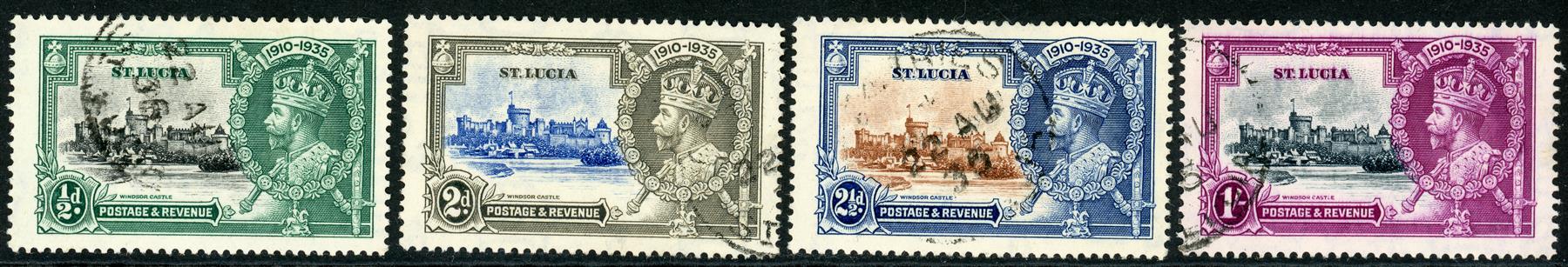 St. Lucia 1935 SG.109-112 F/U