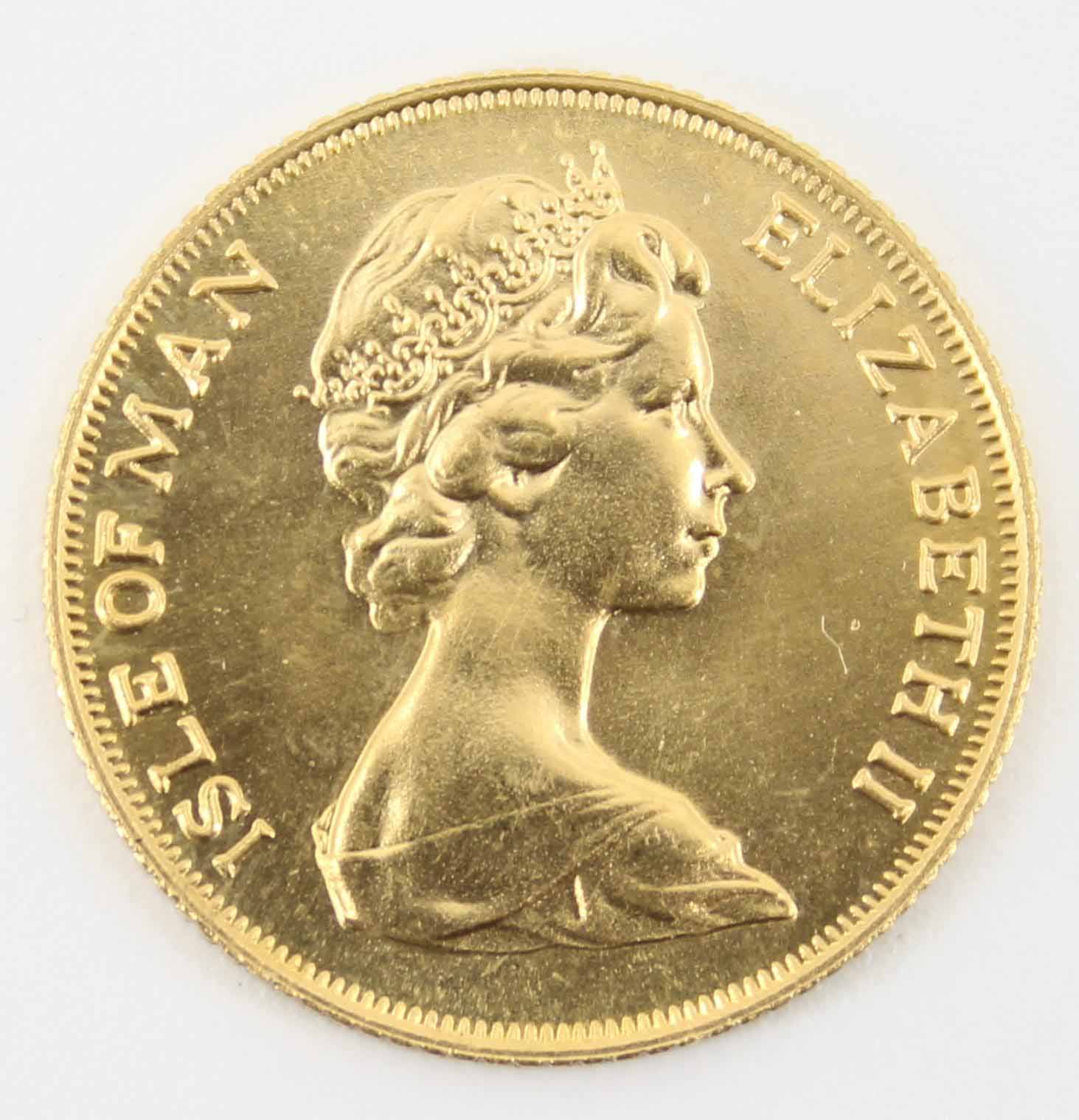 1973 Queen Elizabeth II Half-Sovereign Isle of Man