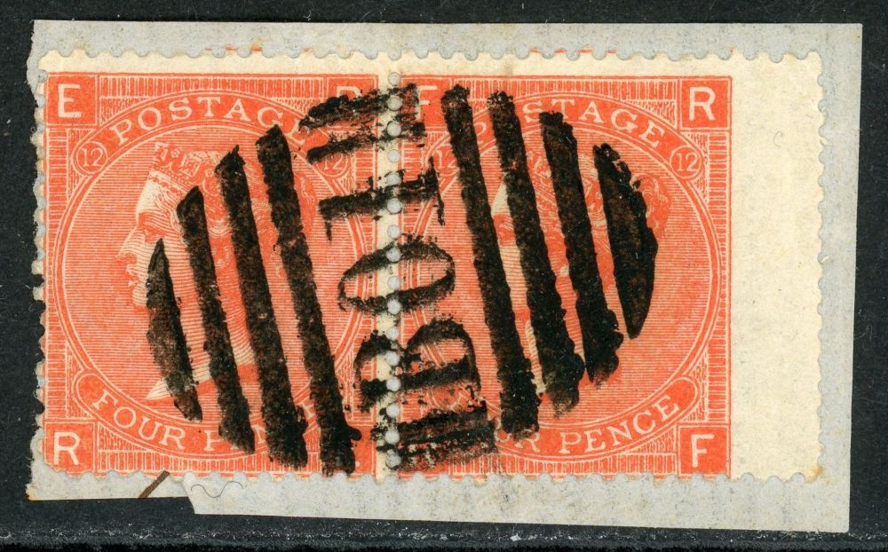 Egypt 1865-73 SG.Z17 plate 12 F/U pair