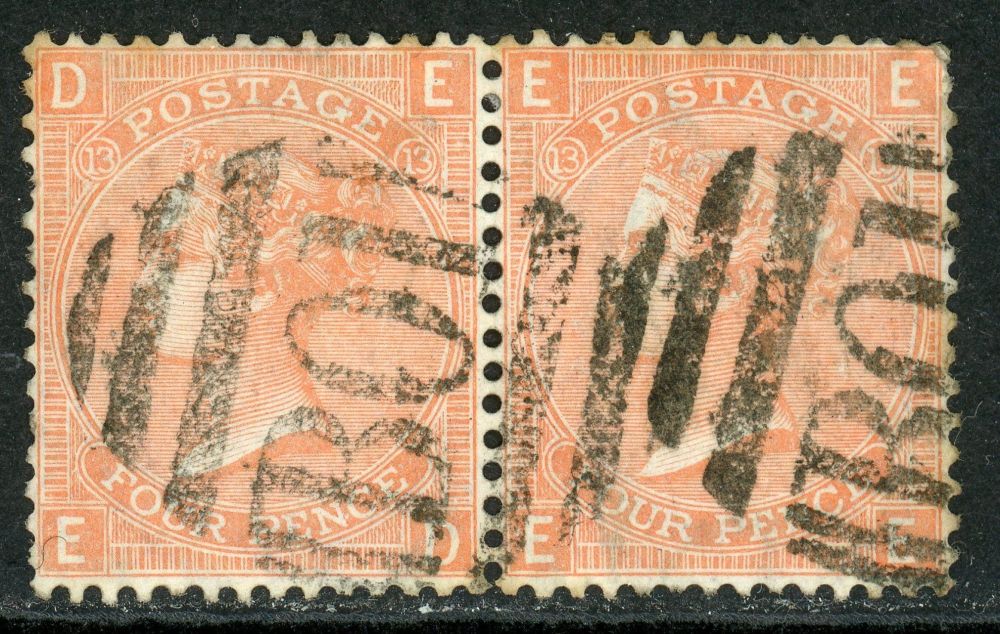 Egypt 1865-73 SG.Z17 plate 13 F/U pair