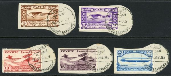 Egypt 1933 SG.214-218 F/U