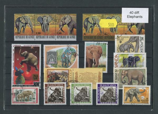 Elephants 40 Stamps (580)