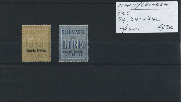 Eritrea 1905 SG.D41-D42 M/M