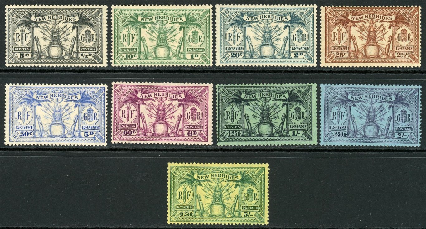 New Hebrides 1925 SG.43-51 M/M