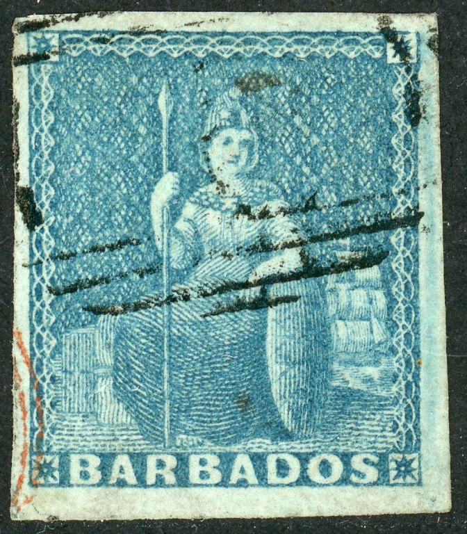 Barbados 1852 SG.3 F/U