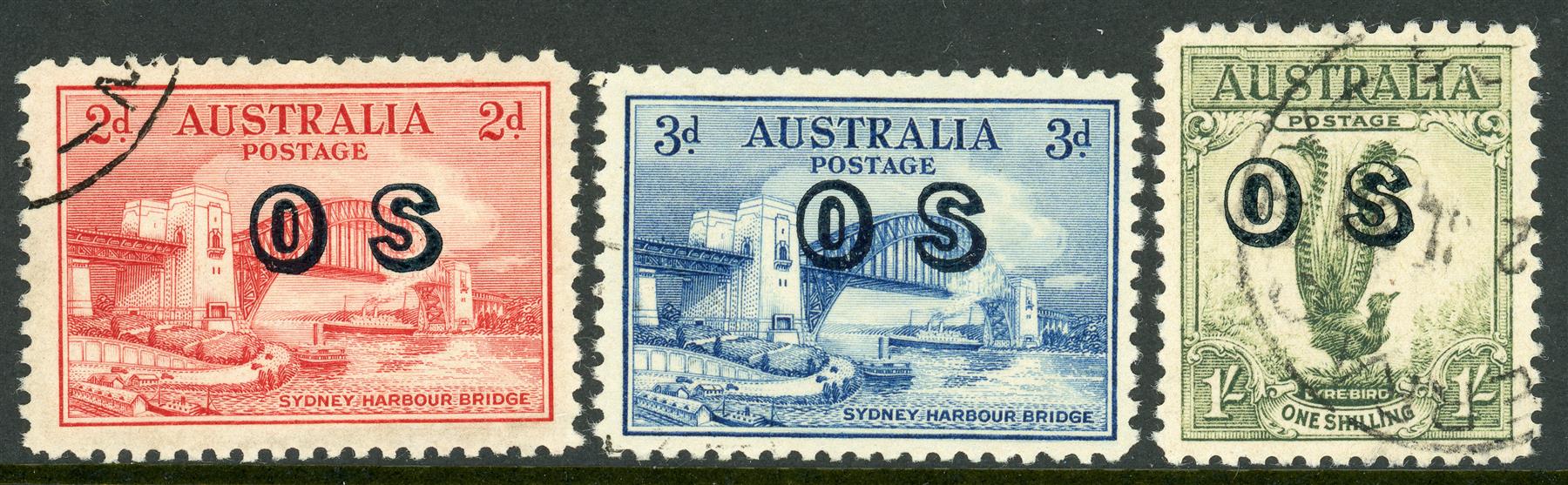 Australia / Official 1932 SG.O134-O136 F/U