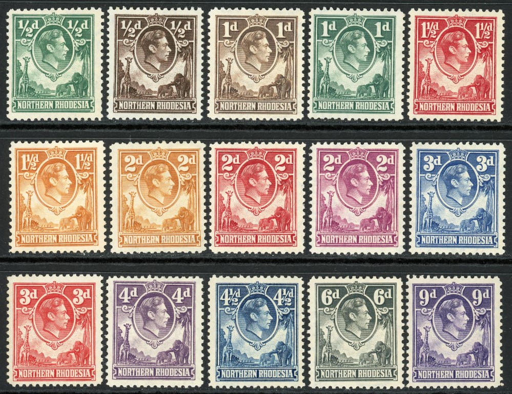 Northern Rhodesia 1938-52 SG.25-45 M/M