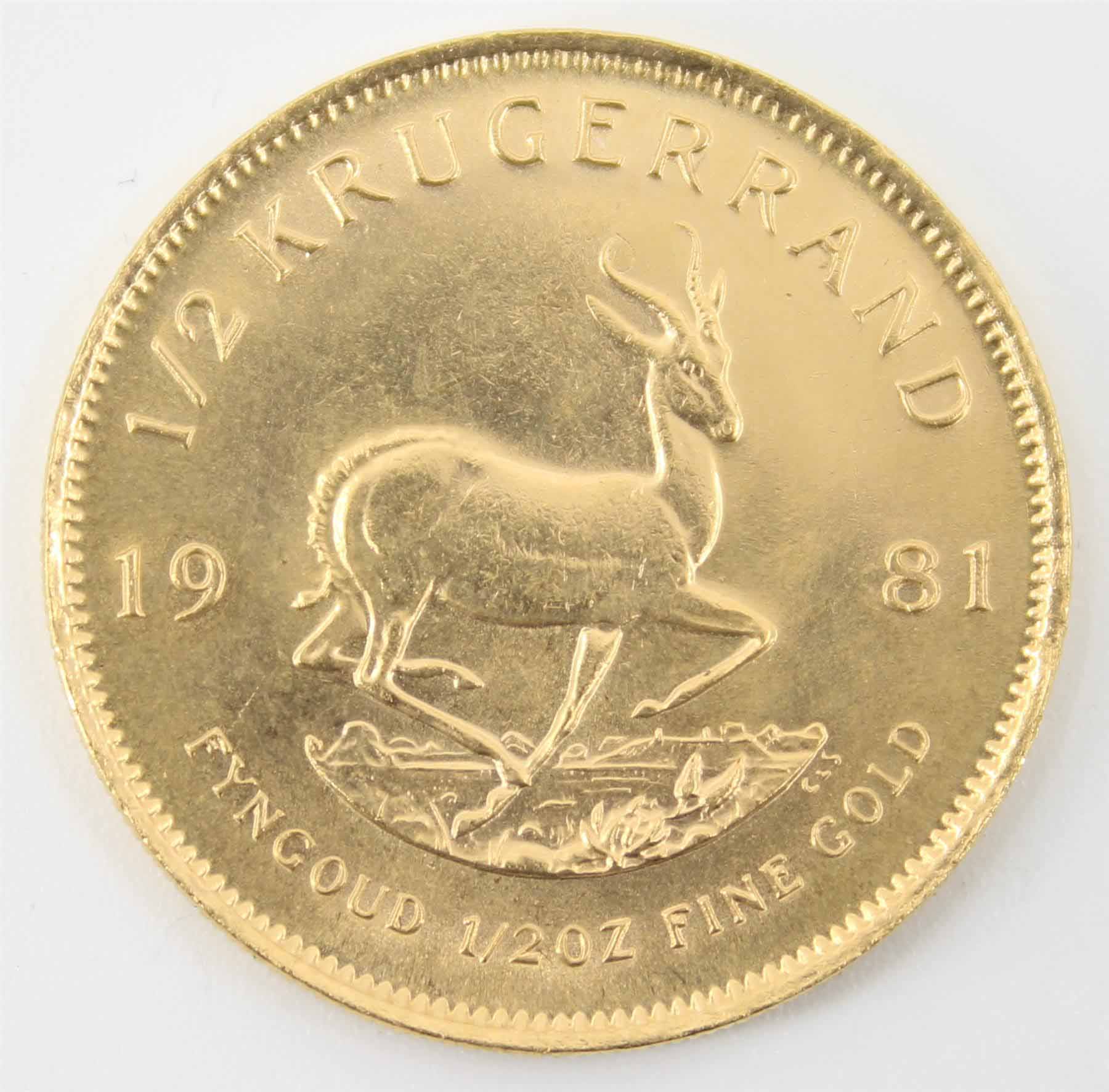 1981 Krugerrand 1/2oz Fine Gold Springbok