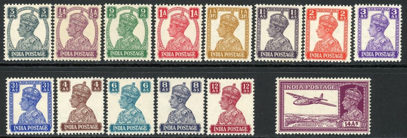 India 1940-43 SG.265-277 U/M