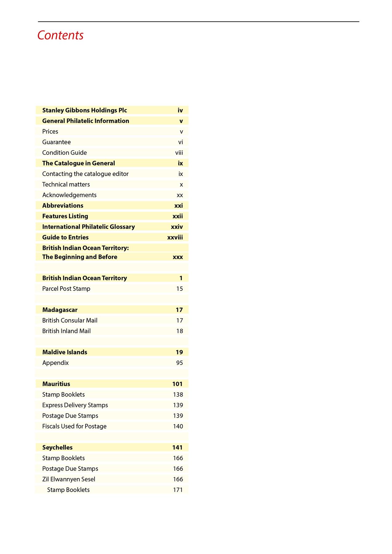 Indian Ocean Stamp Catalogue 4th Edition