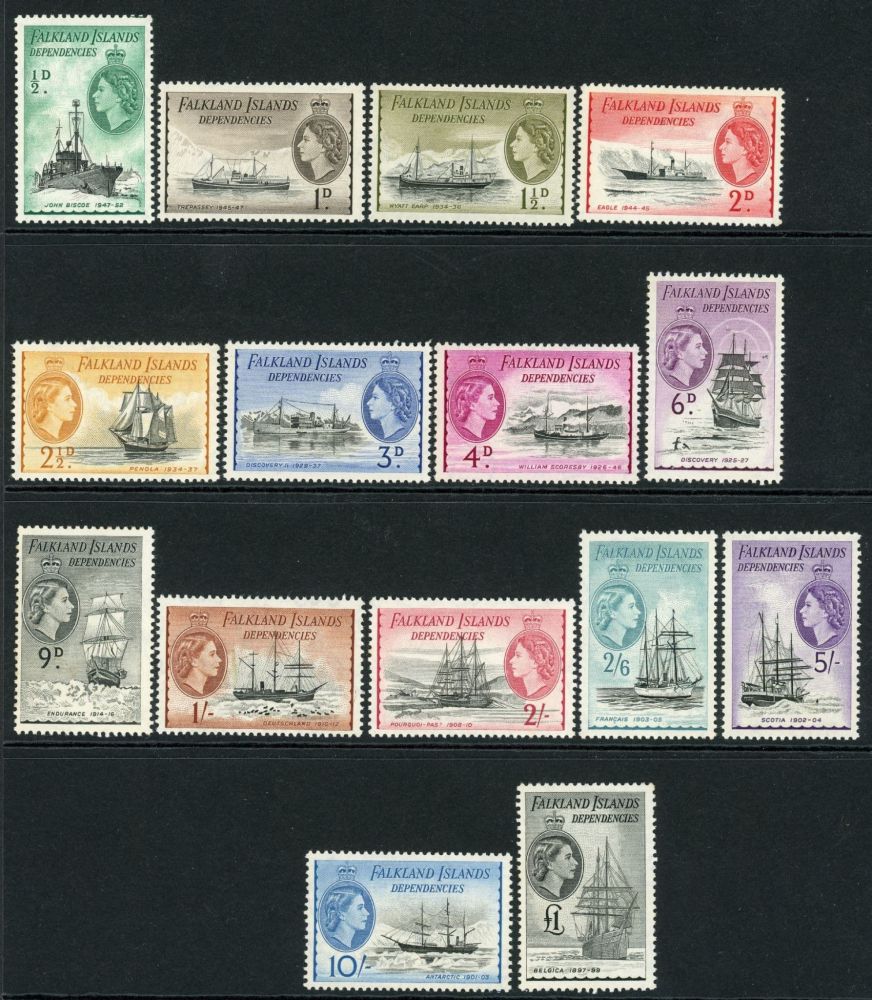 Falkland Island Dependencies 1954 SG.G26-G40 U/M