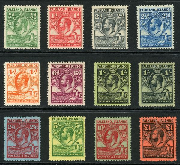 Falkland Islands 1929-37 SG.116-126 M/M (1 U/M)