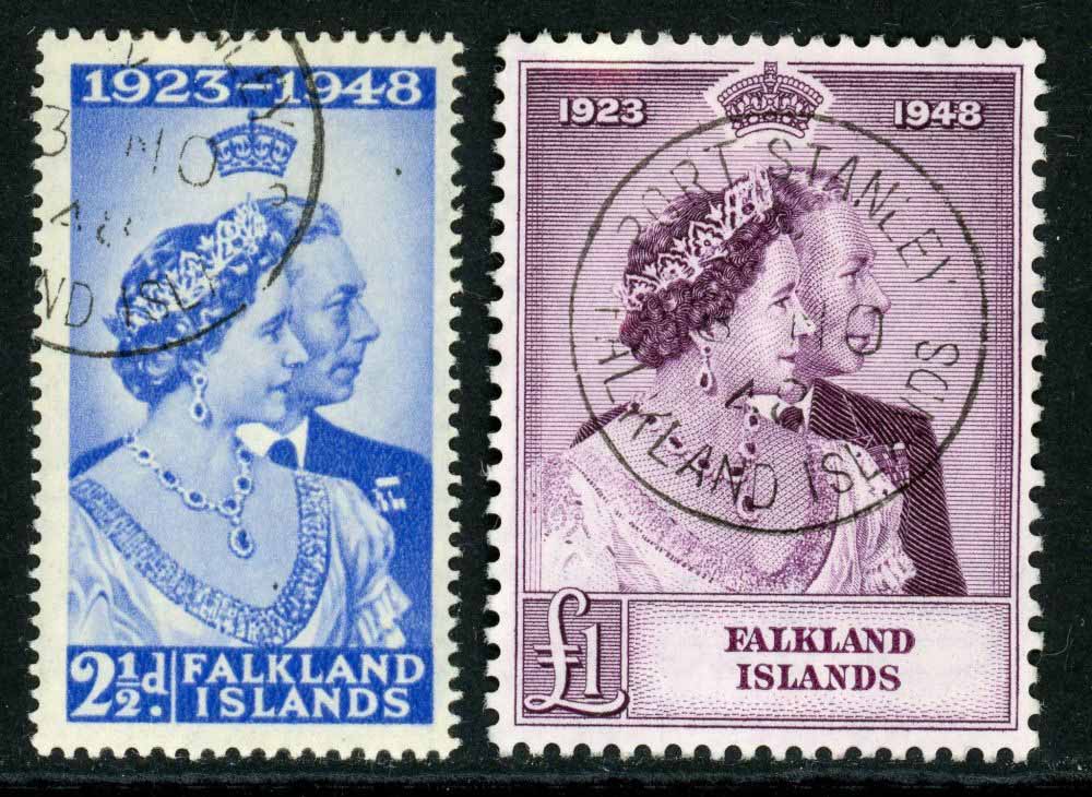 Falkland Islands 1948 SG.166-167 F/U (10)